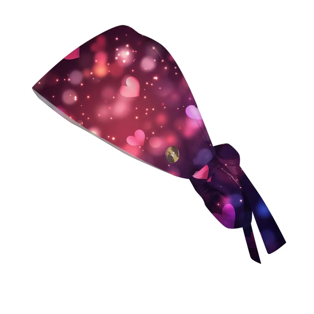 Gorro quirúrgico a prueba de polvo con botón, gorro de trabajo con estampado romántico a la moda, gorro informal con cola de caballo para mujer, gorros de enfermería ajustables MedSurgery Store For Digital Health