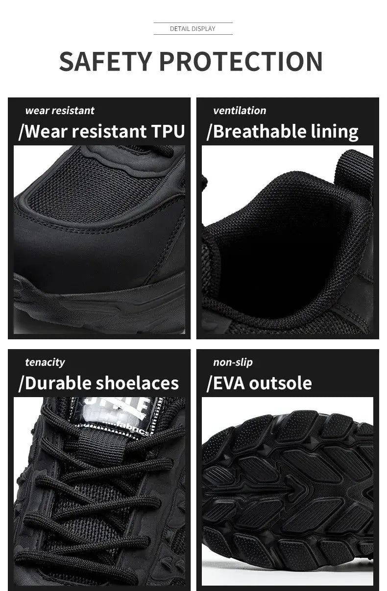 Zapatos de seguridad blancos para hombres y mujeres, antigolpes, antiperforación, aislamiento, 6kv, resistente al desgaste, negro, blanco, transpirable, ligero MedSurgery Store For Digital Health