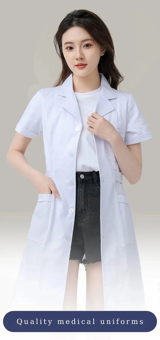 Tejido técnico antifluidos bata mujer