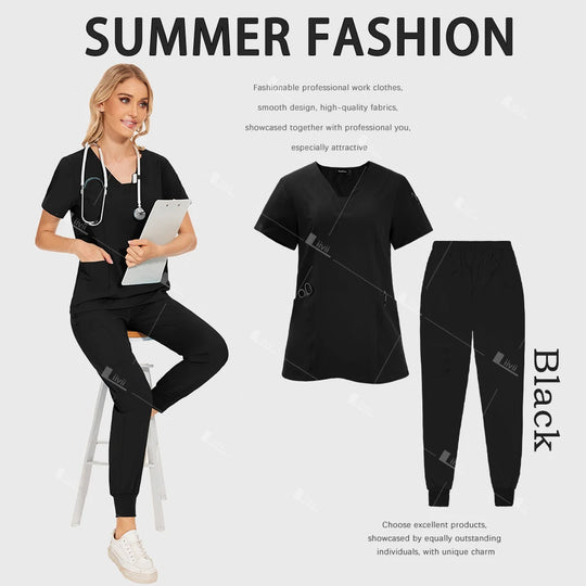 Venta al por mayor de uniformes médicos, traje para correr, conjunto de gomas para médico y enfermera, ropa de trabajo quirúrgica para Hospital, trajes multicolores para mujer