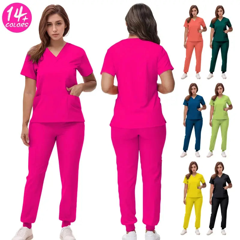Uniforme Quirurgico (Scrub) "Vital Flex 2025" Uniforme Cuello en V, Elastico con Pantalones Jogger para Profesionales de la Salud Hospitales