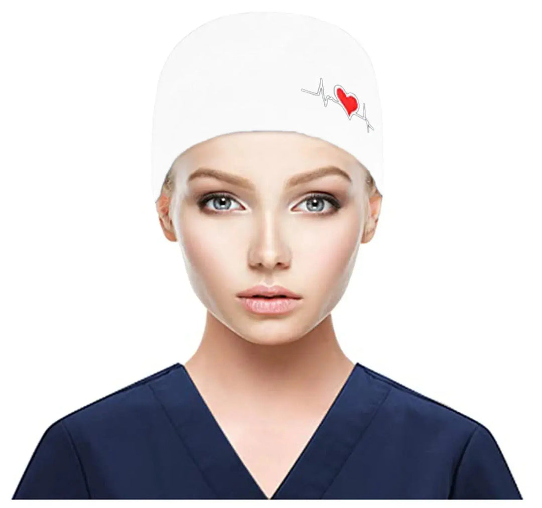 Gorros quirúrgicos ajustables, gorro de trabajo, soporte para cola de caballo, gorros de enfermería Bouffant con botones, turbante de pelo largo, sombreros para mujeres y hombres MedSurgery Store For Digital Health
