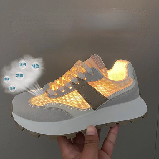 Zapatos de mujer, zapatos de malla transpirables, zapatillas de deporte vulcanizadas informales para mujer, zapatos antideslizantes para caminar para mujer
