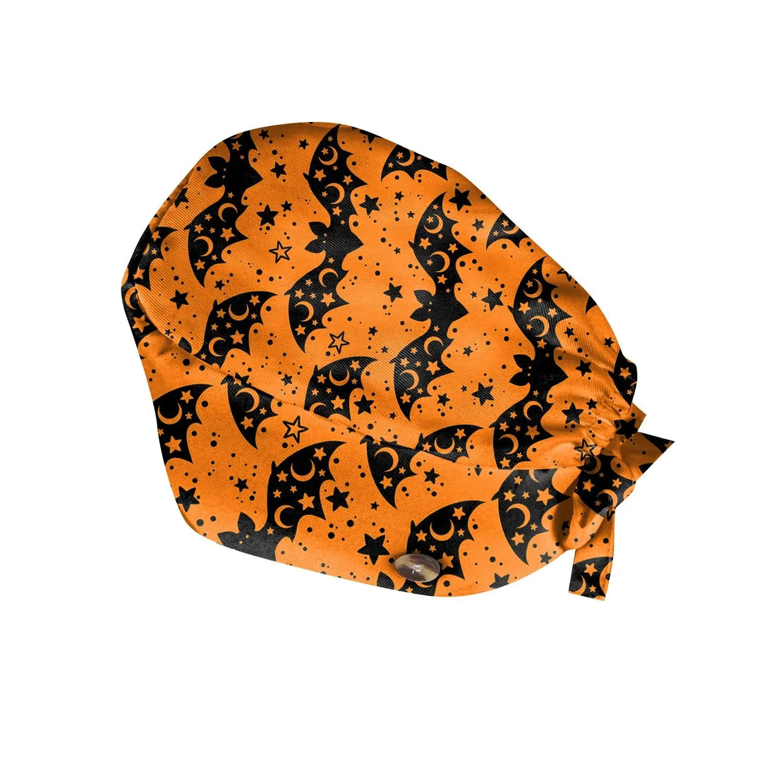Gorro exfoliante de Halloween, gorro de algodón ajustable con estampado para salón de belleza, cirujano, clínica Dental, gorro de enfermería, gorros quirúrgicos para hombres y mujeres, venta al por mayor MedSurgery Store For Digital Health