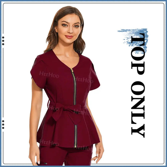 Uniformes de Spa de belleza, camisa de manga corta a la moda, bata médica de alta calidad, uniforme veterinario para mujer, chaqueta de enfermería suave superior MedSurgery Store For Digital Health
