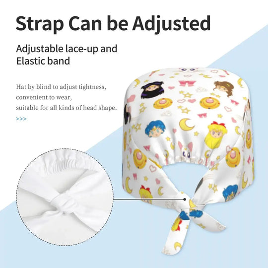 Gorra personalizada Sailors-Usagi Tsukino, gorros quirúrgicos para hombres y mujeres, gorro para quirófano, sombreros para operador, sombrero para trabajos de laboratorio MedSurgery Store For Digital Health