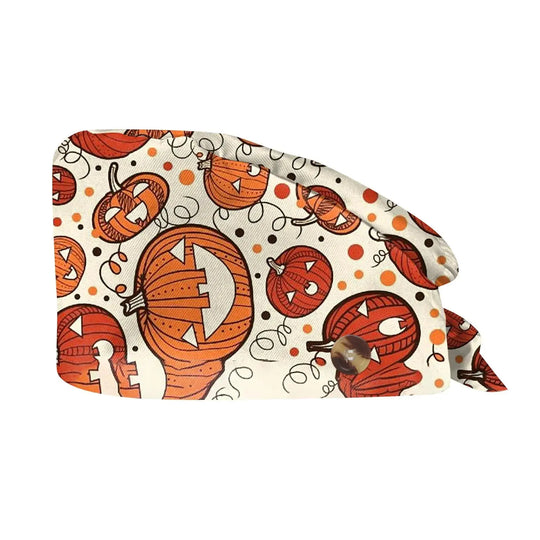 Gorro exfoliante de Halloween, gorro de algodón ajustable con estampado para salón de belleza, cirujano, clínica Dental, gorro de enfermería, gorros quirúrgicos para hombres y mujeres, venta al por mayor MedSurgery Store For Digital Health