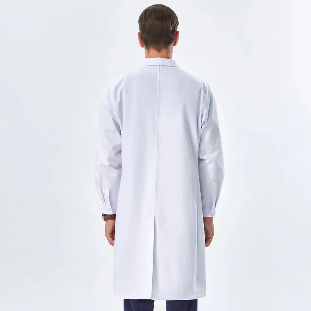 Bata de laboratorio blanca barata para mujeres, hombres, estudiantes, química, profesionales de atención médica, enfermera, manga larga, bata de trabajo para médico XK002 MedSurgery Store For Digital Health