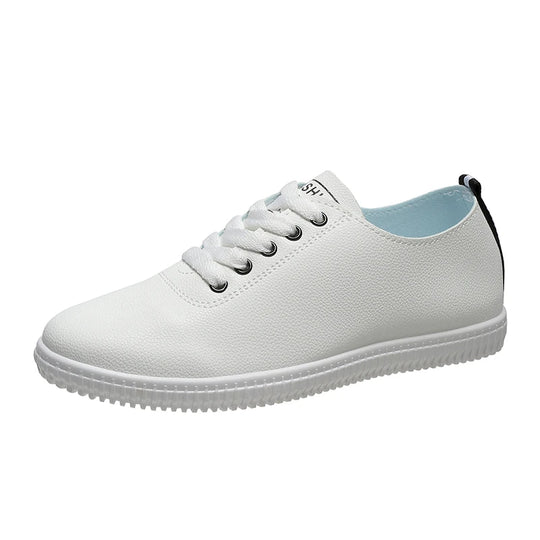 Zapatillas de deporte transpirables para mujer, zapatos informales blancos, planos, a la moda, para primavera y verano, 2024