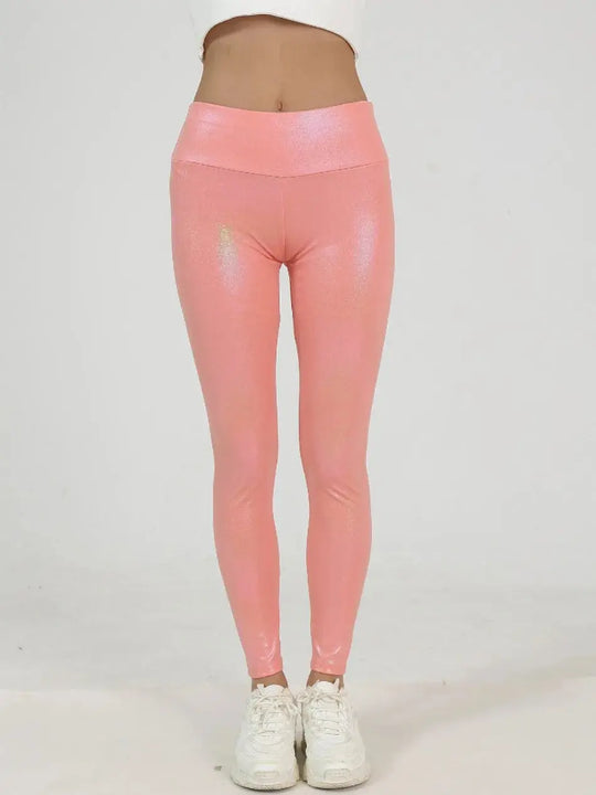 Mallas deportivas de cuero brillante para mujer, pantalones de Yoga sexys de cintura alta, Push Up, entrenamiento físico, ropa deportiva MedSurgery Store For Digital Health