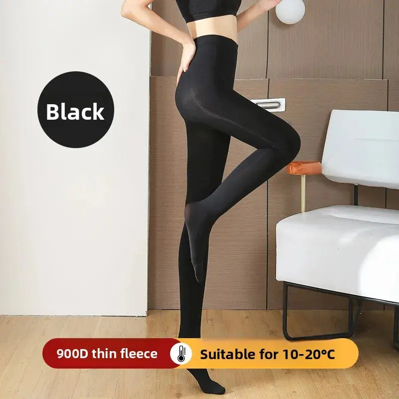 Leggings de Forro Polar ueso para Mujer, Plones Cálidos Inteados para Invierno, Color Blanco y Ne, Capa Base, Pant... MedSurgery Store For Digital Health