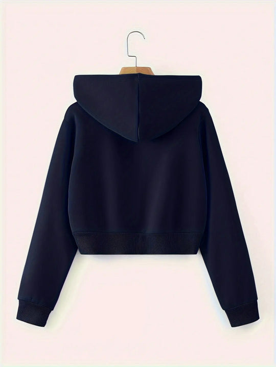 Women'S Casual Hooded Zip-Up Sweatshirt - Long Sleeve, Solid Color, Front Pockets, Regular Fit, Casual Chic Style for Fall/Winter, Casual Wear | Hooded Sweatshirt | Zippered Closure, Sweater Hoodie MedSurgery Store For Digital Health