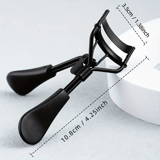 1 Portable Eyelash Curler with 15 Silicone Pads, Stainless Steel Curved Handle Eyelash Curler, Curl and Shape, No Damage to Eyelashes, Eyelash Lifting, Big Eyes, Suitable for Women's Eyelashes MedSurgery Store For Digital Health