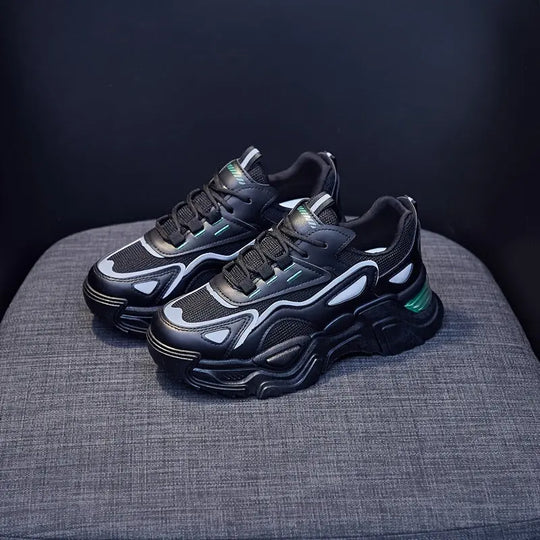 Women's Breathable Mesh Platform Sneakers, Casual Lace Up Outdoor Shoes, Comfortable Low Top Running Shoes MedSurgery Store For Digital Health