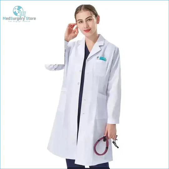 Aura Profesional: Bata Médica Femenina. Confort Élite y Estilo Impecable en Clínica..