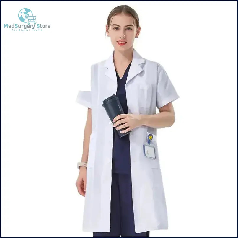 Aura Profesional: Bata Médica Femenina. Confort Élite y Estilo Impecable en Clínica..