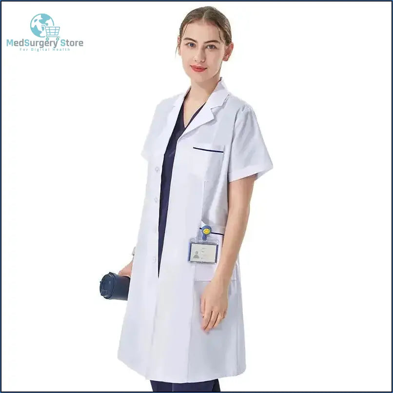 Aura Profesional: Bata Médica Femenina. Confort Élite y Estilo Impecable en Clínica..