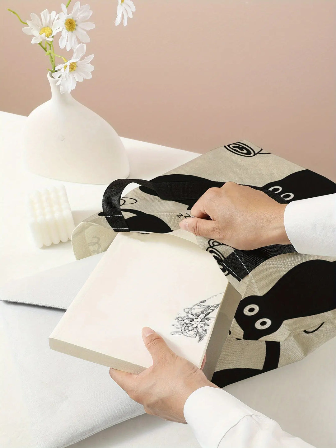 Printed Handbag Casual Travel Beach Bag Large Capacity Reusable Shoulder Shopping Bag Women's Casual Shoulder Bag Large Capacity Beach Bag Handheld Shopping Bag Printed Ladies Grocery Shoulder Bag MedSurgery Store For Digital Health