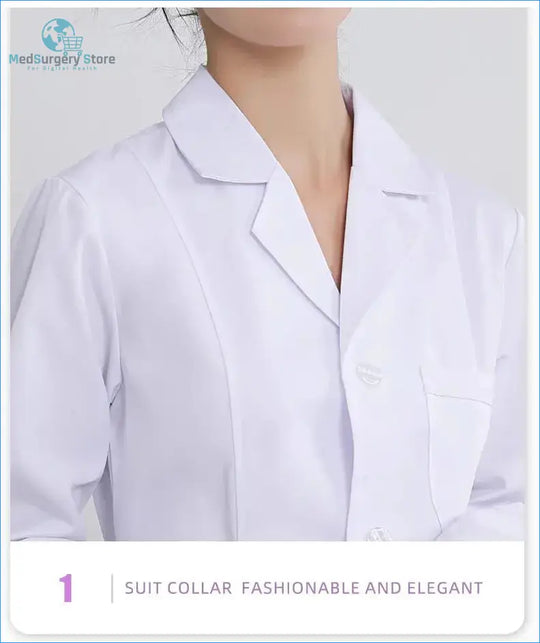 Bata Médica Femenina 'Aura Profesional': Confort Superior y Distinción Profesional.