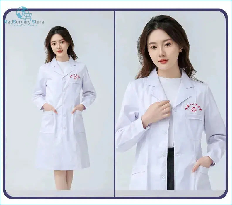 Bata Médica Femenina 'Aura Profesional': Confort Superior y Distinción Profesional.