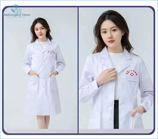 Bata Médica Femenina 'Aura Profesional': Confort Superior y Distinción Profesional.