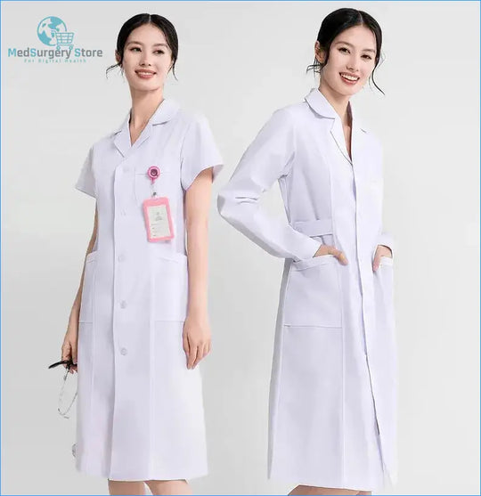 Bata Médica Femenina 'Aura Profesional': Confort Superior y Distinción Profesional.