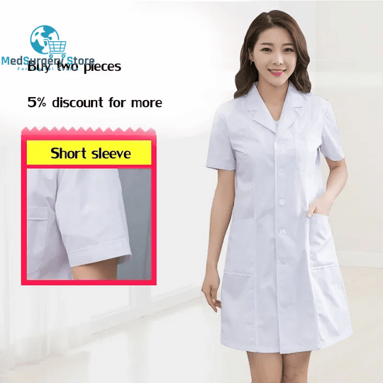 High Quality White Coat Lab Coat Hospital Doctor Slim Nurse Uniform Spa Uniform Nursing Uniform Scrubs Medical Uniforms Women
