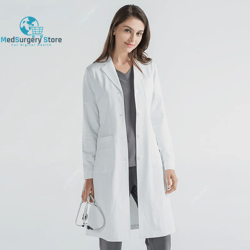 High Quality White Coat Lab Coat Hospital Doctor Slim Nurse Uniform Spa Uniform Nursing Uniform Scrubs Medical Uniforms Women