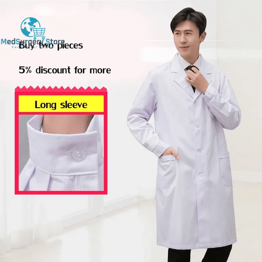 High Quality White Coat Lab Coat Hospital Doctor Slim Nurse Uniform Spa Uniform Nursing Uniform Scrubs Medical Uniforms Women