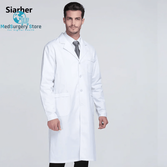 Unisex White Coat Lab Coat Hospital Doctor Slim Nurse Uniform Spa Uniform Nursing Uniform Scrubs Medical Uniforms Women