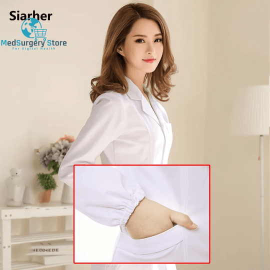Unisex White Coat Lab Coat Hospital Doctor Slim Nurse Uniform Spa Uniform Nursing Uniform Scrubs Medical Uniforms Women