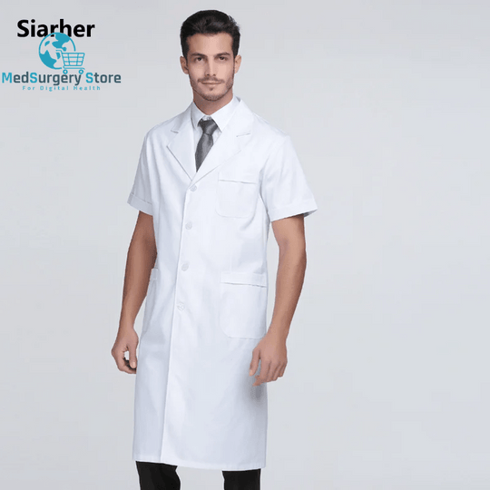 Unisex White Coat Lab Coat Hospital Doctor Slim Nurse Uniform Spa Uniform Nursing Uniform Scrubs Medical Uniforms Women