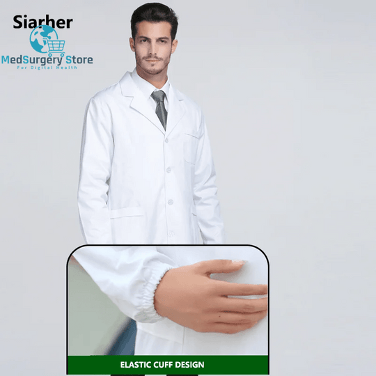 Unisex White Coat Lab Coat Hospital Doctor Slim Nurse Uniform Spa Uniform Nursing Uniform Scrubs Medical Uniforms Women