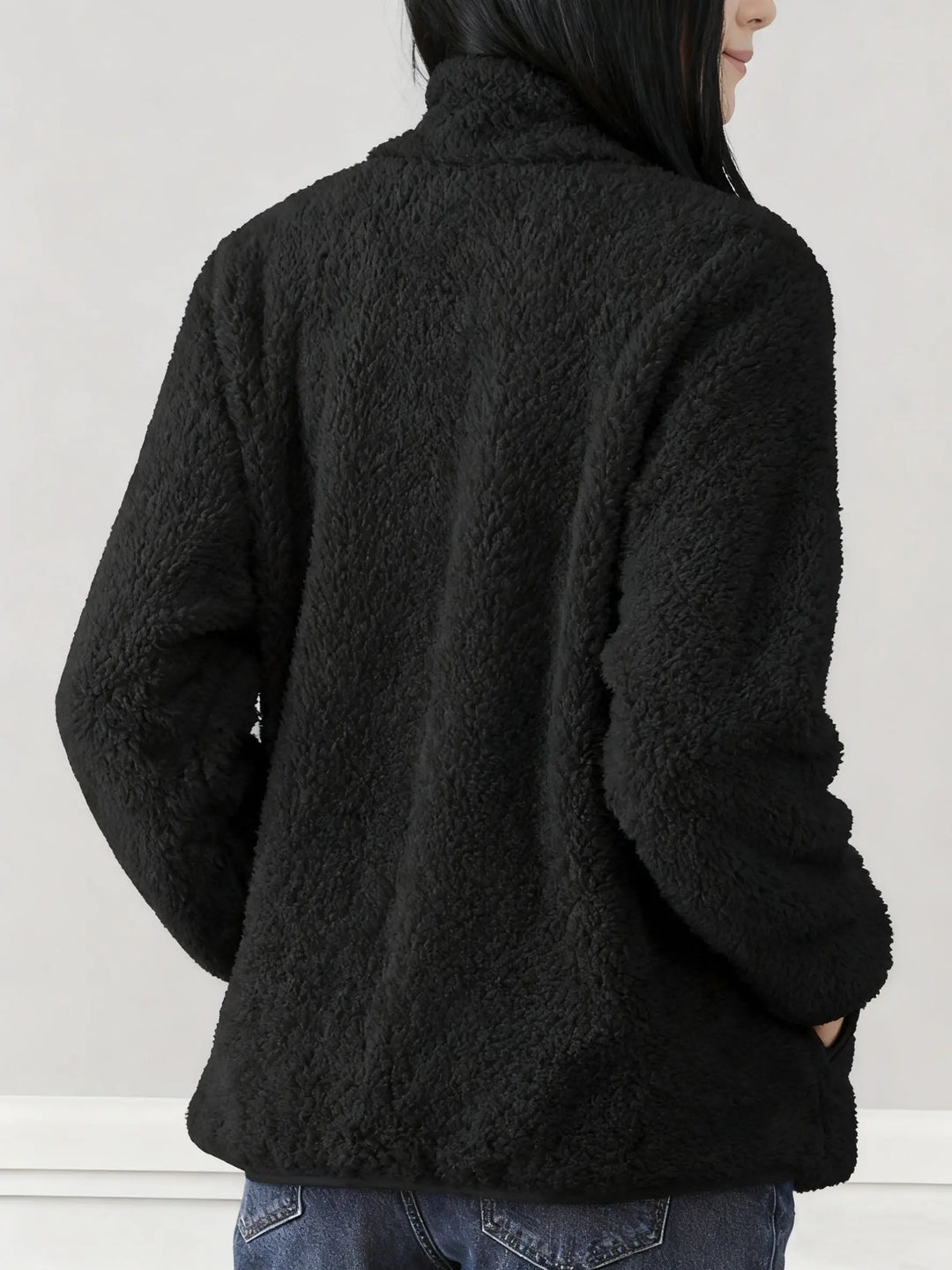 Women'S Light Fleece Jacket - Cozy Winter Coat with Stand-Up Collar, Zipper Closure, Long Sleeve Casual Outerwear for Cold Weather, & Color Block Design, Casual Outerwear|Cozy Winter Jacket, Ladies Winter Coats MedSurgery Store For Digital Health