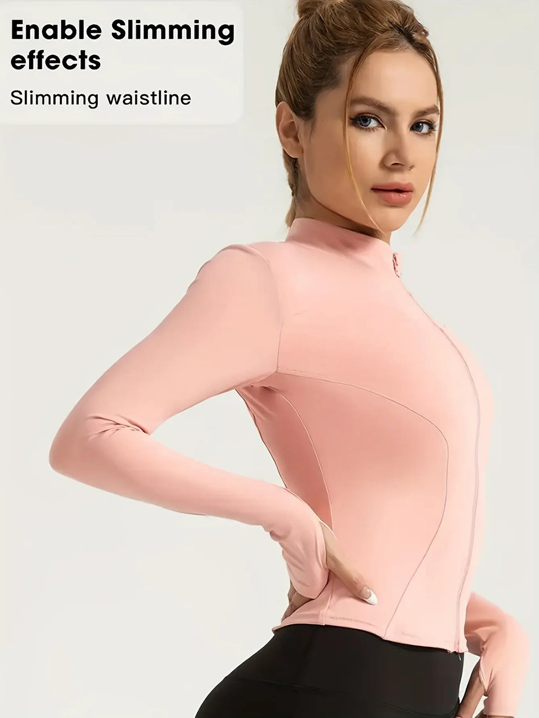 Women's Yoga Coat Slim-Fit Quick-Dry High Elastic Workout Jacket - All-Season Long Sleeve Zip-Up Fitness & Casual Wear with Pockets, Machine Washable MedSurgery Store For Digital Health