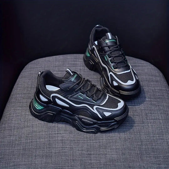 Women's Breathable Mesh Platform Sneakers, Casual Lace Up Outdoor Shoes, Comfortable Low Top Running Shoes MedSurgery Store For Digital Health