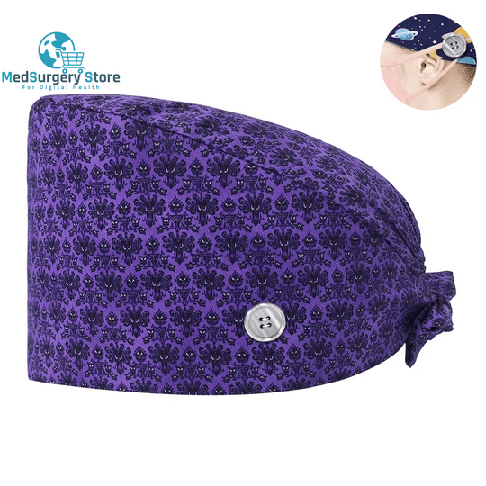 New Scrub Nurse Hat Floral Bouffant Cap Fashion Multicolor Nurse Scrub Caps Adjustable Bandage Turban Surgical Doctor Nurse Hats