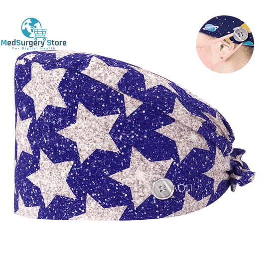 New Scrub Nurse Hat Floral Bouffant Cap Fashion Multicolor Nurse Scrub Caps Adjustable Bandage Turban Surgical Doctor Nurse Hats