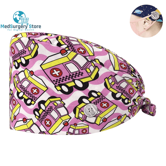 New Scrub Nurse Hat Floral Bouffant Cap Fashion Multicolor Nurse Scrub Caps Adjustable Bandage Turban Surgical Doctor Nurse Hats
