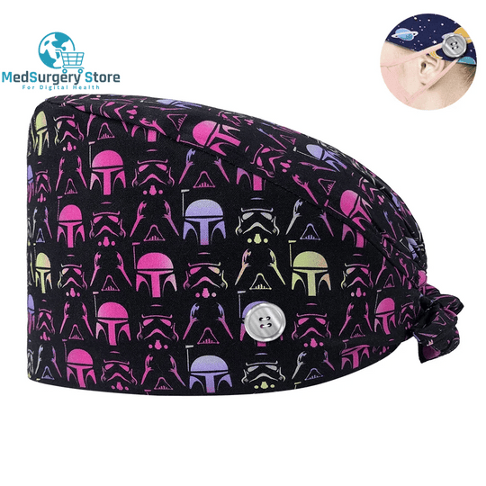 New Scrub Nurse Hat Floral Bouffant Cap Fashion Multicolor Nurse Scrub Caps Adjustable Bandage Turban Surgical Doctor Nurse Hats