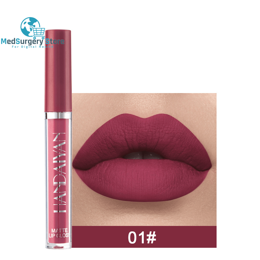 Handaiyan Matte Lip Glaze Liquid Lipstick Mini Tube Lip Gloss Waterproof Non Stick Cup Lip Gloss Genuine