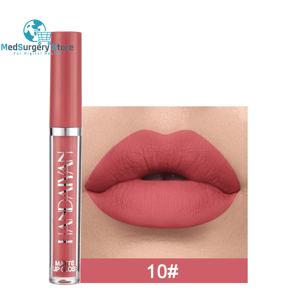 Handaiyan Matte Lip Glaze Liquid Lipstick Mini Tube Lip Gloss Waterproof Non Stick Cup Lip Gloss Genuine