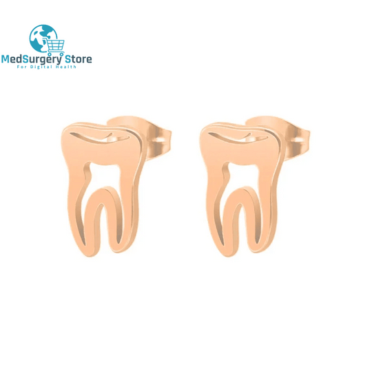 Minimalist Korean Fashion Earrings Punk Stainless Steel Dentist Tooth Stud Earrings for Women Doctor Nurse Accessories Aretes