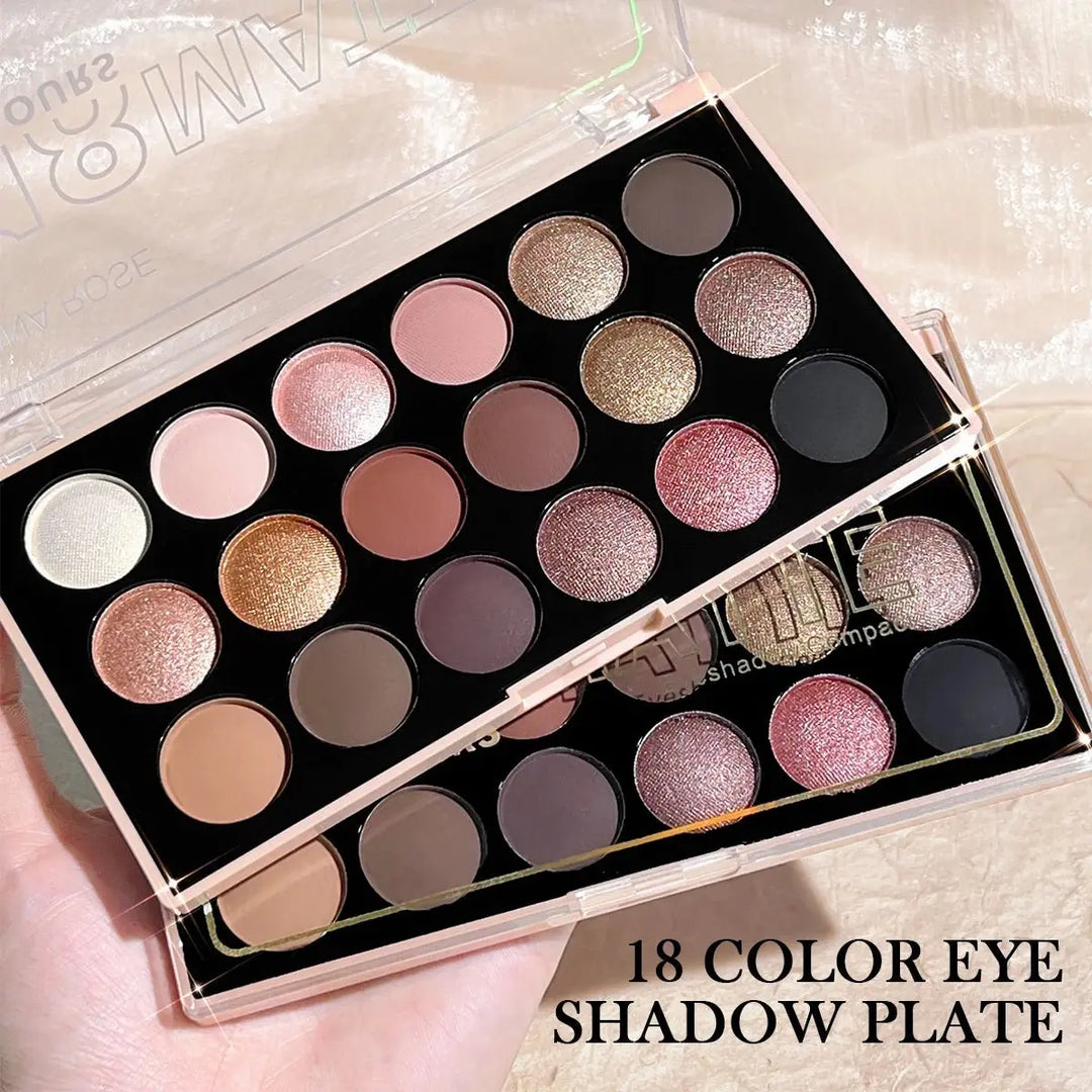Paleta de sombras de ojos de 18 colores: nacarado, mate, brillo fino, brillo, tonos tierra, duradero, alto rendimientoMedSurgery Store For Digital HealthMedSurgery Store For Digital Health1005007578990724 - E1923 - 02E1923 - 02Paleta de sombras de ojos de 18 colores: nacarado, mate, brillo fino, brillo, tonos tierra, duradero, alto rendimiento