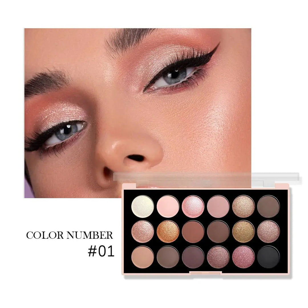 Paleta de sombras de ojos de 18 colores: nacarado, mate, brillo fino, brillo, tonos tierra, duradero, alto rendimientoMedSurgery Store For Digital HealthMedSurgery Store For Digital Health1005007578990724 - E1923 - 01E1923 - 01Paleta de sombras de ojos de 18 colores: nacarado, mate, brillo fino, brillo, tonos tierra, duradero, alto rendimiento