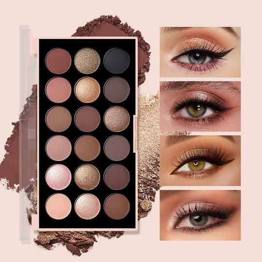 Paleta de sombras de ojos de 18 colores: nacarado, mate, brillo fino, brillo, tonos tierra, duradero, alto rendimientoMedSurgery Store For Digital HealthMedSurgery Store For Digital Health1005007578990724 - E1923 - 02E1923 - 02Paleta de sombras de ojos de 18 colores: nacarado, mate, brillo fino, brillo, tonos tierra, duradero, alto rendimiento