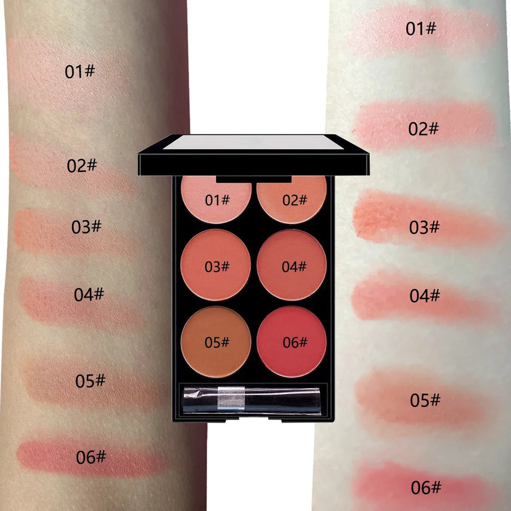 Paleta todo en uno de rubor y contorno de 6 colores, paleta de maquillaje en polvo mate nacaradoMedSurgery Store For Digital HealthMedSurgery Store For Digital Health1005007460954269 - 1 - T3231 - T323Paleta todo en uno de rubor y contorno de 6 colores, paleta de maquillaje en polvo mate nacarado