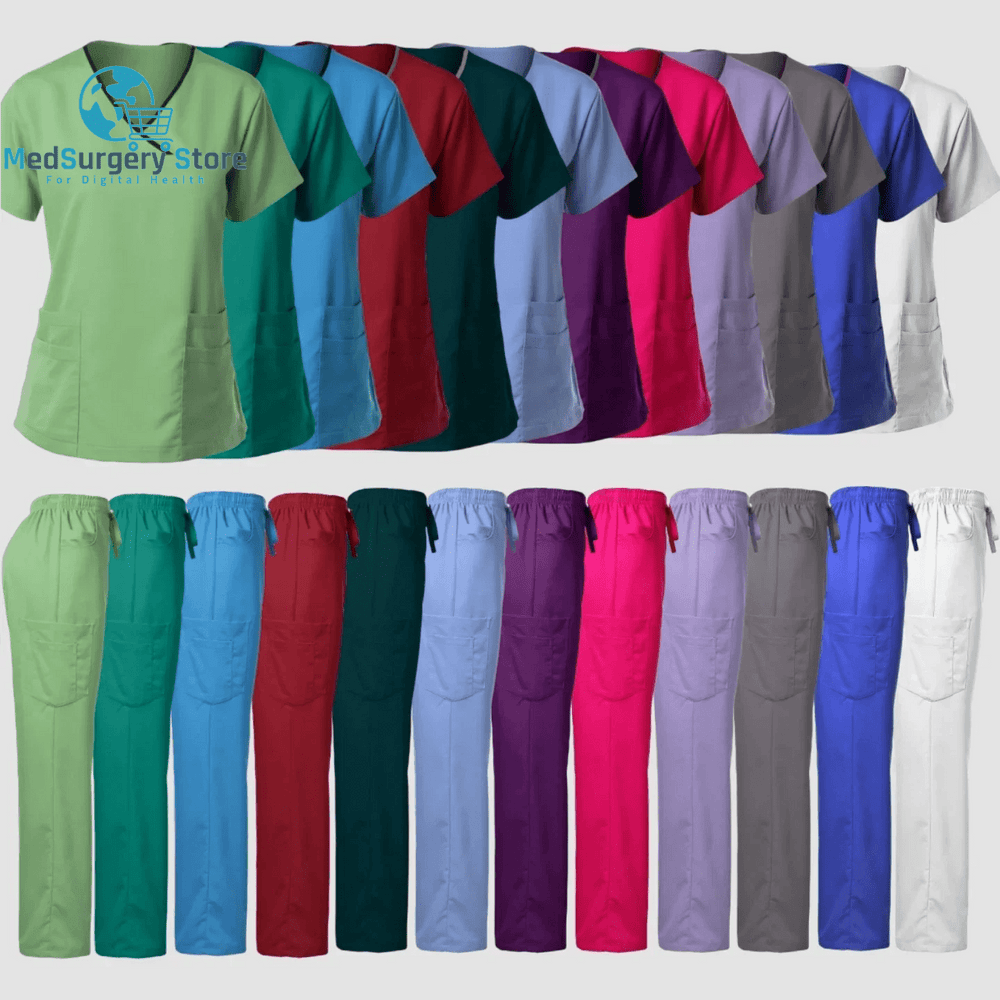 High Quality Surgical Uniform Woman Hospital Clinical Beauty Salon Spa Tops and Pants Medical Women Nursing Scrub Uniforms Sets