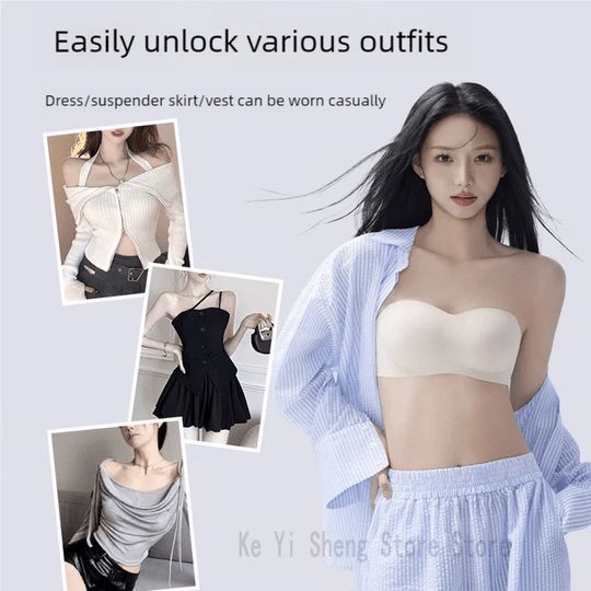 Ropa interior de mujer: ropa interior con tirantes desmontables, sujetador sin tirantes antideslizante, pechos ceñidos y sujetador envolventeMedSurgery Store For Digital HealthMedSurgery Store For Digital Health1005009252641101 - Black - XLBlackXLRopa interior de mujer: ropa interior con tirantes desmontables, sujetador sin tirantes antideslizante, pechos ceñidos y sujetador envolvente