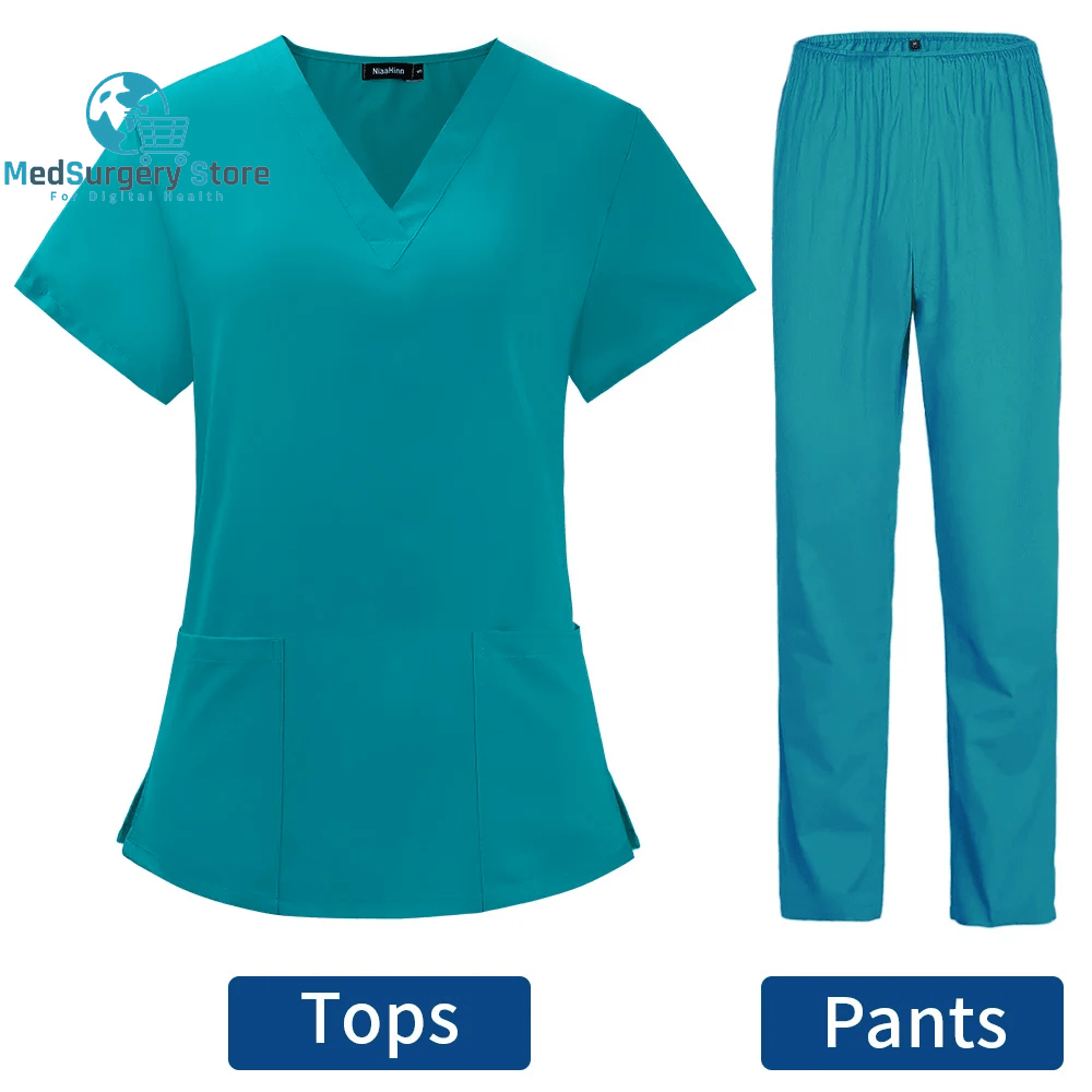 Pet Grooming Doctor Uniforms Non-Sticky Hair Nurse Women Thin and Light Fabric Medical Clothes for Summer Clinical Uniform Woman